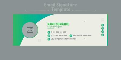 Email Signature Template vector