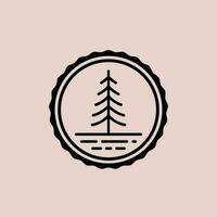 pine tree logo design inspiration vector