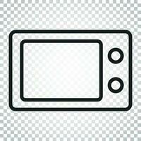 Microwave flat vector icon. Microwave oven symbol logo illustration. Business concept simple flat pictogram on isolated background.