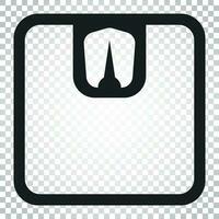 Bathroom scale weigher vector icon. Weigher, balance sign illustration. Business concept simple flat pictogram on isolated background.