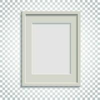 Realistic photo frame on isolated background. Pictures frame vector illustration. Simple business concept pictogram.