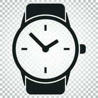 Watch vector icon. Clock flat illustration. Simple business concept pictogram on isolated background.