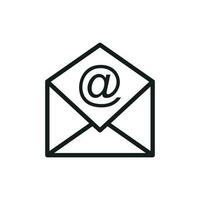Mail envelope vector icon. Email flat vector illustration. E-mail business concept pictogram on white background.