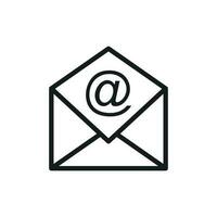 Mail envelope vector icon. Email flat vector illustration. E-mail business concept pictogram on white background.