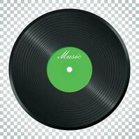 Vinyl disk. Music disk vector illustration. Sound record. Business concept simple flat pictogram on isolated background.