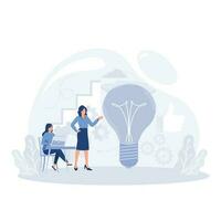 business Development process, Innovation product, and creative idea, Idea Start up, flat vector modern illustration