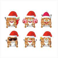 Santa Claus emoticons with christmas hat cookies cartoon character vector