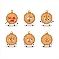 Compass cookies cartoon character with nope expression vector