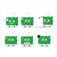 Cartoon character of elf envelopes with various chef emoticons vector