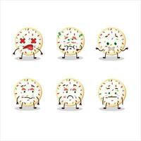Sugar cookies cartoon character with nope expression vector