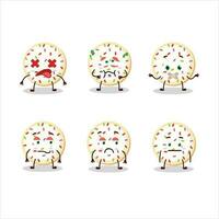 Sugar cookies cartoon character with nope expression vector