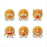 Cartoon character of new orange with smile expression vector