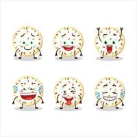 Cartoon character of sugar cookies with smile expression vector