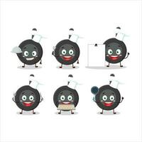 Cartoon character of frying pan with various chef emoticons vector