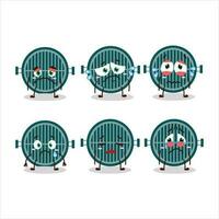 Grill in cartoon character with sad expression vector