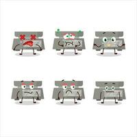 Digital weight cartoon character with nope expression vector