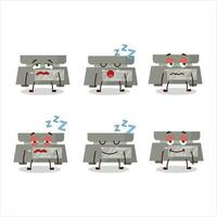 Cartoon character of digital weight with sleepy expression vector