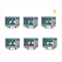 Cartoon character of oven with what expression vector