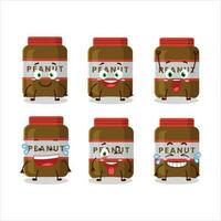 Cartoon character of peanut jar with smile expression vector