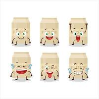 Cartoon character of white flour with smile expression vector