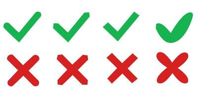 Sets of check marks icon vector