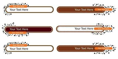 Web button sets on rounded style vector
