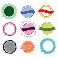 Sets of colorful label stamps vector