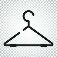 Hanger vector icon. Wardrobe hander flat illustration. Simple business concept pictogram on isolated background.