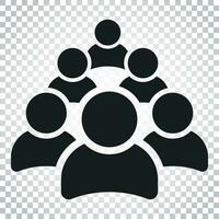 Group of people vector icon. Persons icon illustration. Simple business concept pictogram on isolated background.