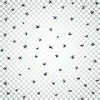 Vector seamless hand drawn stars and snow pattern. Snowfall vector illustration. Simple business concept pictogram.