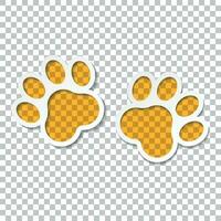 Paw print vector icon. Dog or cat pawprint illustration. Animal silhouette.