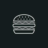 hamburguesa rápido comida plano vector icono. hamburguesa símbolo logo ilustración.