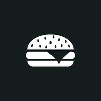 Burger fast food flat vector icon. Hamburger symbol logo illustration.