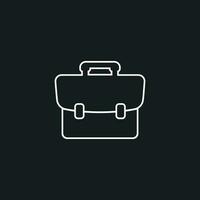 Suitcase vector icon. Luggage illustration in line style.