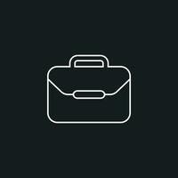 Suitcase vector icon. Luggage illustration in line style.