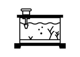 Aquarium icon silhouette design illustration isolated vector