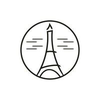 Paris logo template, design vector illustration