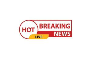 breaking news vector icon illustration, logo design