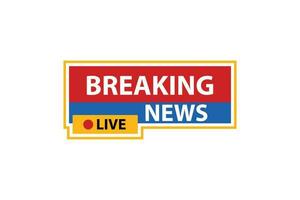 breaking news vector icon illustration, logo design