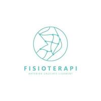 fisioterapia logo diseño inspiración. tratamiento símbolo icono diseño vector