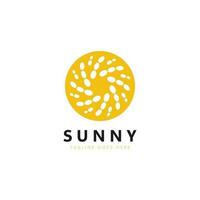 Sun logo and icon Vector design Template