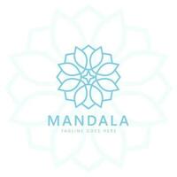 Mandala logo template, Circular pattern in form of mandala. Oriental pattern, vector illustration. Islam, Arabic, Indian, turkish, pakistan, chinese, ottoman motifs