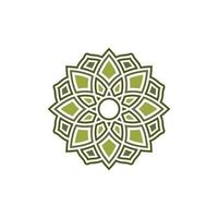 mandala logo plantilla, circular modelo en formar de mándala oriental patrón, vector ilustración. islam, Arábica, indio, turco, Pakistán, chino, otomano motivos