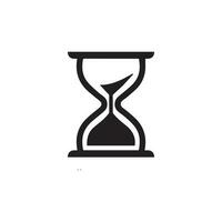 Hourglass icon vector. Flat design style on white background. Trendy logo illustration. vector