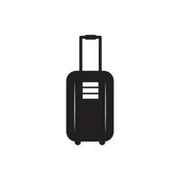 suitcase icon. Travel baggage vector icon. Flat logo suitcase isolated on a white background. Vector illustration.