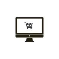 compras icono. uno icono web conjunto vector