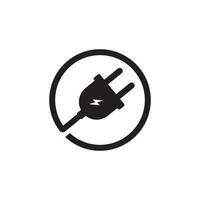 Power Plug Vector Icon. Flat Design for Mobile Concept and Web Design. Electrical Plug Simple Solid Icon. Symbol, Logo, Illustration. - Vector