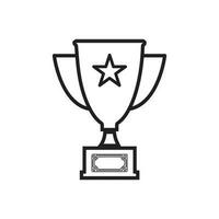 Trophy Cup icon, logo isolated on white background vector