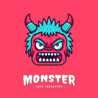 Adorable and kawaii monster illustration, perfect for adding a touch of cuteness to your designs vector