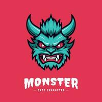 cute kawaii monster illustration vector